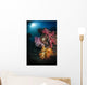 Soft Coral and Sunburst Wall Decal Design 1