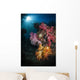Soft Coral and Sunburst Wall Decal Design 1