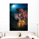 Soft Coral and Sunburst Wall Decal Design 1