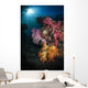 Soft Coral and Sunburst Wall Decal Design 1