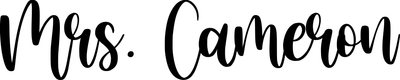 Custom Teacher Name Wall Decal with Script Font