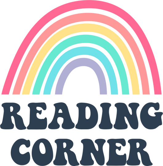 Reading Corner with Rainbow Wall Decal