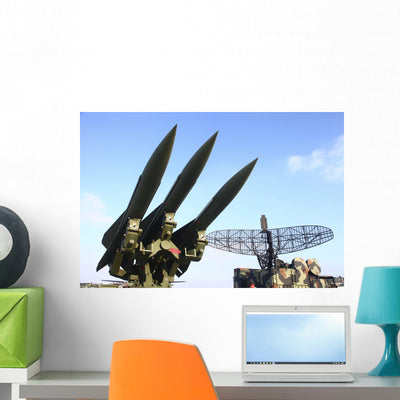 Mim-23 Hawk Anti-aircraft Missile Wall Decal shown on a wall