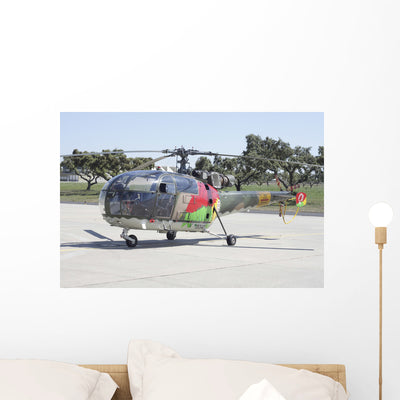 Alouette Iii Light Utility Wall Decal shown on a wall