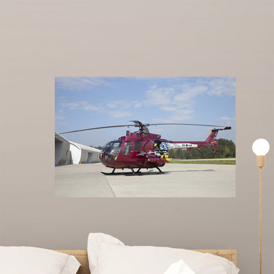 Bo 105p Ah Helicopter Wall Decal Design 2 shown on a wall