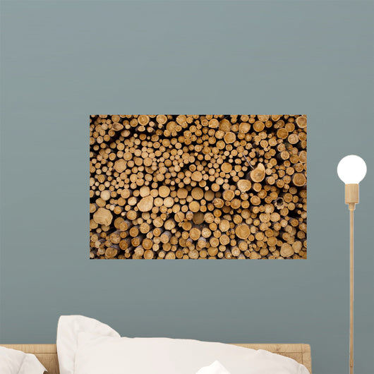 Log Pile Sawmill Gulliver Wall Mural