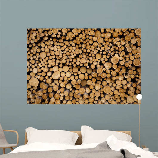 Log Pile Sawmill Gulliver Wall Mural