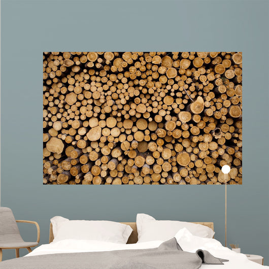 Log Pile Sawmill Gulliver Wall Mural