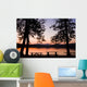 Picnic Benches after Sunset Wall Mural