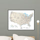United States of America Map Wall Mural