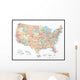 United States of America Political Map Wall Mural