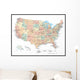 United States of America Political Map Wall Mural