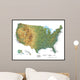USA Terrain Map Wall Decal