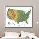 USA Terrain Map Wall Decal