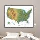 USA Terrain Map Wall Decal