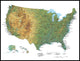 USA Terrain Map Wall Decal