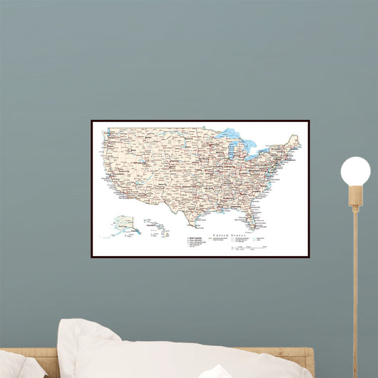 United States of America Map Wall Mural