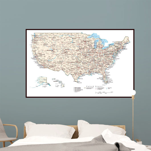 United States of America Map Wall Mural