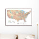 United States of America Political Map Wall Mural