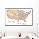United States of America Political Map Wall Mural
