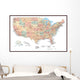 United States of America Political Map Wall Mural