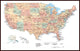 United States of America Political Map Wall Mural