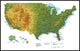 United States of America Terrain Map - USA Map Wall Mural
