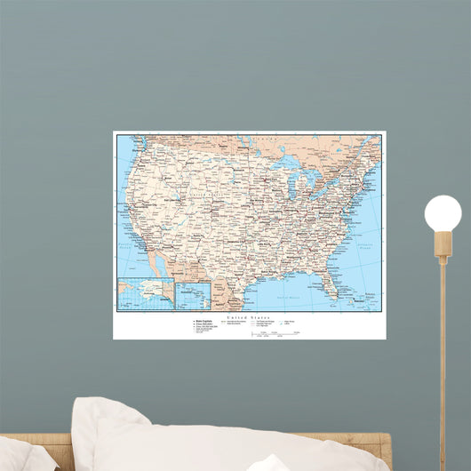 United States of America Map Wall Mural