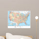 United States of America Political Map Wall Mural