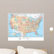 United States of America Political Map Wall Mural