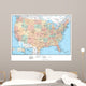 United States of America Political Map Wall Mural
