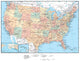United States of America Political Map Wall Mural