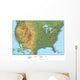 United States of America Terrain Map Wall Mural