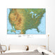 United States of America Terrain Map Wall Mural