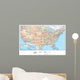 United States of America Political Map - USA Map Wall Mural
