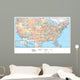 United States of America Political Map - USA Map Wall Mural