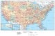 United States of America Political Map - USA Map Wall Mural
