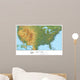United States of America Terrain Map Wall Mural