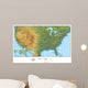 United States of America Terrain Map Wall Mural