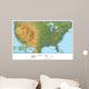 United States of America Terrain Map Wall Mural