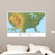 United States of America Terrain Map Wall Mural