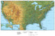 United States of America Terrain Map Wall Mural