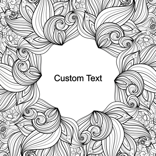 Custom Floral Leaf Coloring Page Decal