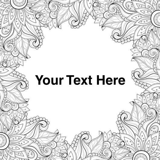 Custom Abstract Floral Coloring Page Decal
