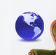 Stylized Earth Globe with Wall Decal Design 3