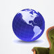 Stylized Earth Globe with Wall Decal Design 3