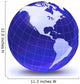 Stylized Earth Globe with Wall Decal Design 3