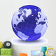 Stylized Earth Globe with Wall Decal Design 2