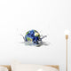 Planet Earth Falling into Wall Decal