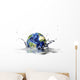 Planet Earth Falling into Wall Decal